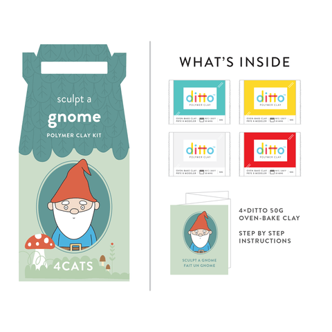 4Cats Ditto Oven-Bake Clay Gnome Kit