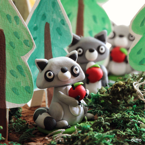 Sculpt & Bake: Raccoons Kit