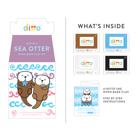 4Cats Ditto Oven-Bake Clay Sea Otter Kit