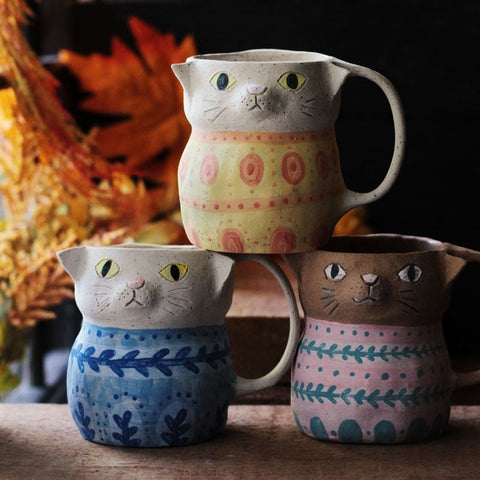 Cozy Cat Sweater Stoneware Mug