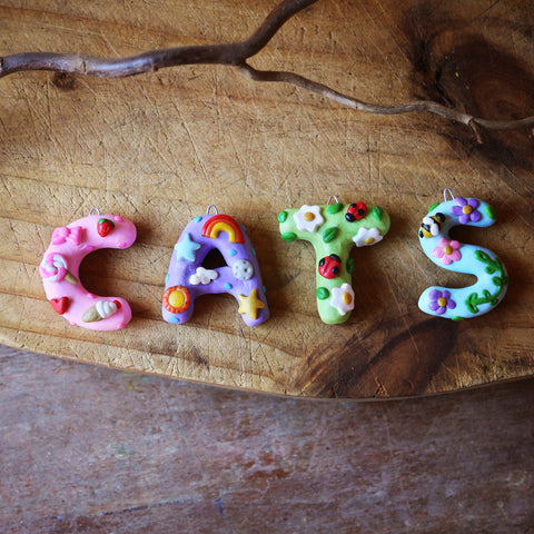 Bubble Letter Polymer Clay