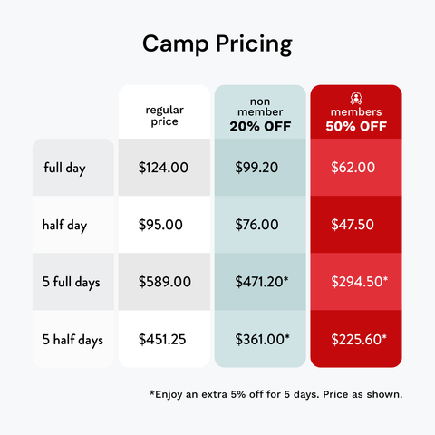 1pm Thu Jun 18th | Summer Camp Half Day