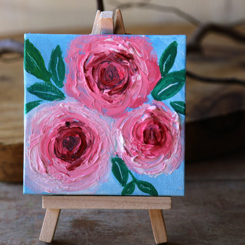 3pm Sat May 9th | Mom Mini Roses Canvas