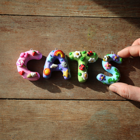 1pm Sat May 23rd | Bubble Letter Polymer Clay