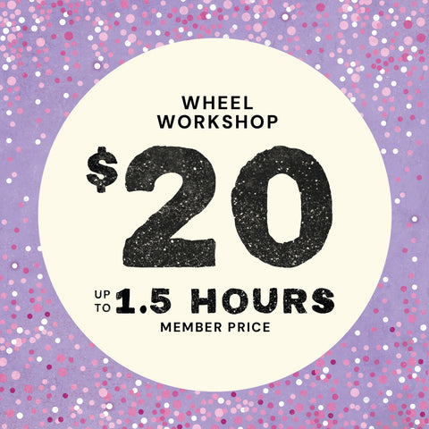 1:30pm Fri May 29th | Wheel Workshop