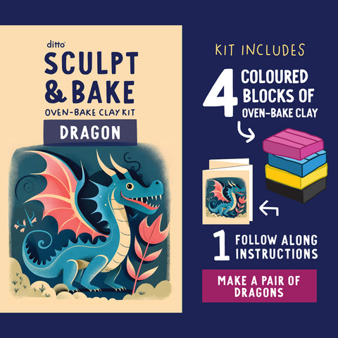 Sculpt & Bake: Colourful Dragon Kit