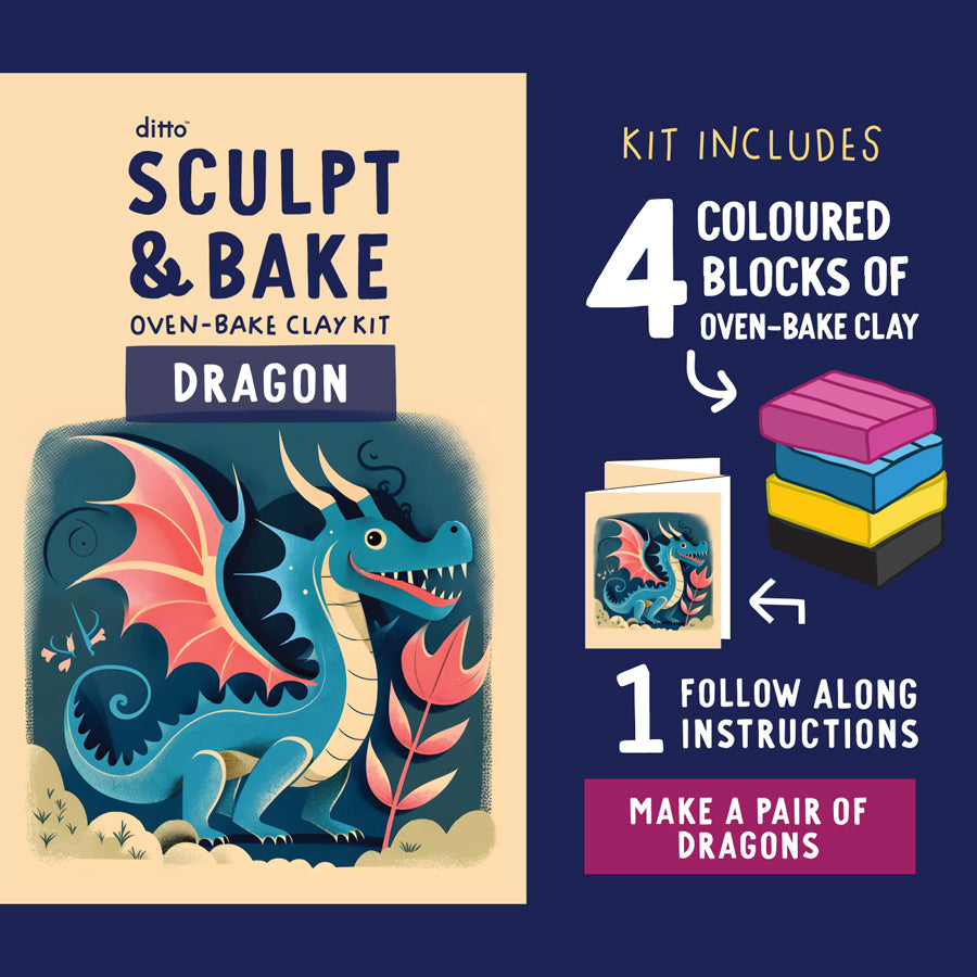 Sculpt &amp; Bake: Colourful Dragon Kit
