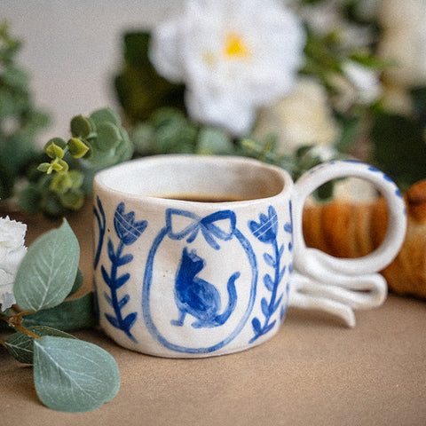 {french collection} 💙  french toile mug w decorative handle