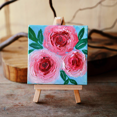 3pm Sat May 9th | Mom Mini Roses Canvas