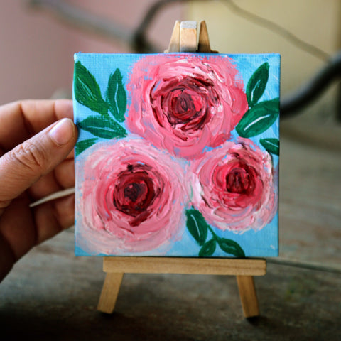 3pm Sat May 9th | Mom Mini Roses Canvas
