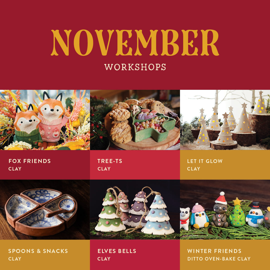 November Adult &amp; Family | Self-Paced Workshops &amp; Glazing