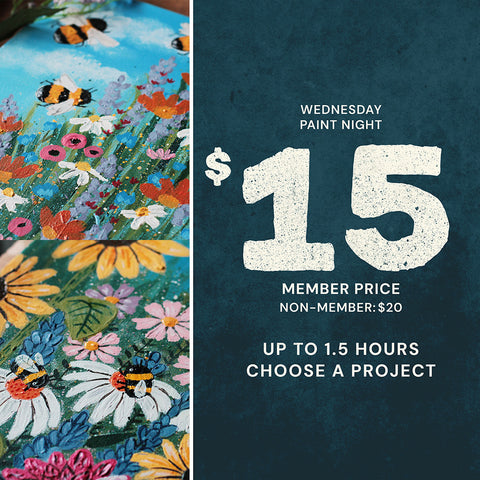 6:30pm Wed Apr 15th | Wednesday Paint Night | Among The Wildflowers
