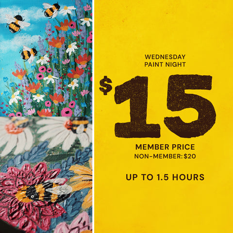 6:30pm Wed Apr 15th | Wednesday Paint Night | Among The Wildflowers