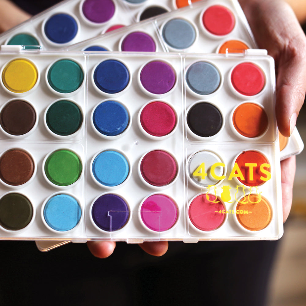4Cats Watercolour Pan—24 colours